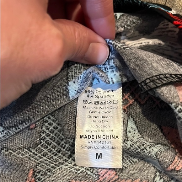 LuLaRoe Red and Blue High Low A-Line Dress with stars - Picture 6 of 9